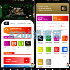 二开海外版任务点赞系统/TIKTOK脸书任务平台/金币兑换系统/前端VUE源码