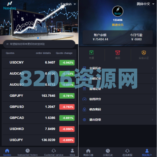 重构版海外微盘系统/外汇微交易系统/伪交易所源码