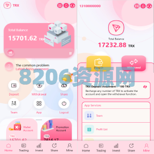 多语言trx/usdt钱包理财/区块链算力矿池/Difi流动性TRX理财分红