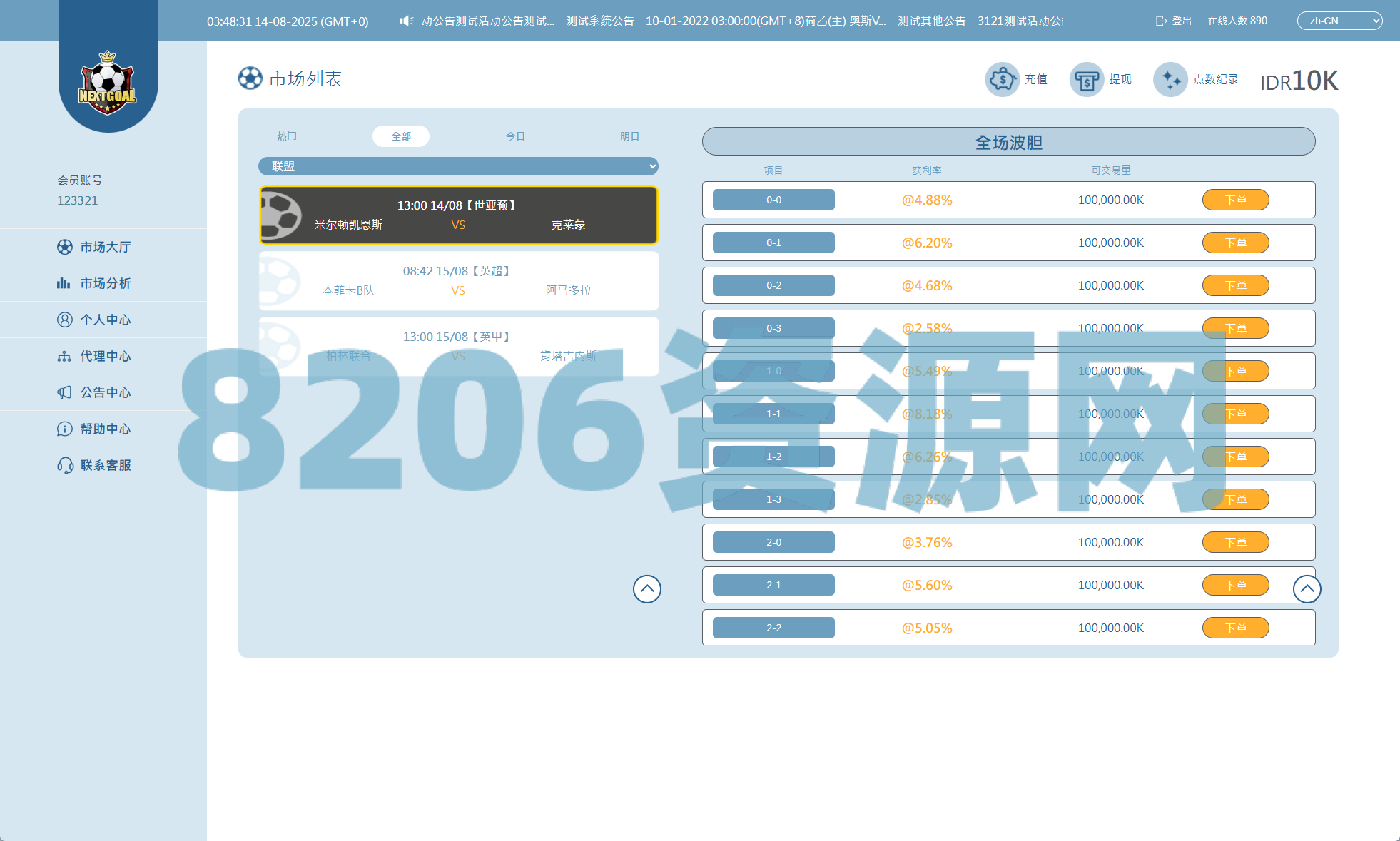 PC自适应反波胆系统/球盘源码/多级分销/充值返点